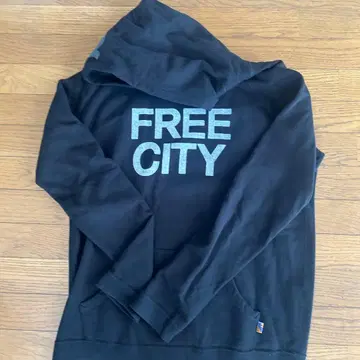 FREE CITY 블랙 후드티 사이즈 4