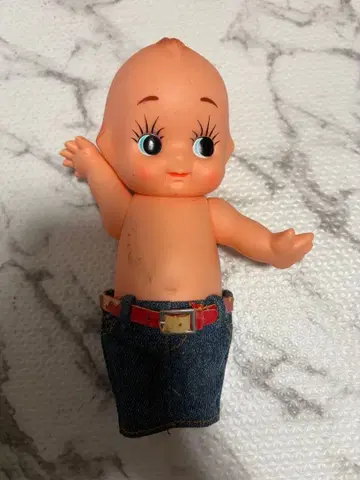 큐피 데님 스커트 인형 약 20cm