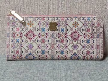 에피 efffy 유젠분코 장지갑 L자 지퍼 핑크 지갑 일본제