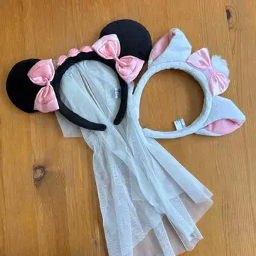 미니 귀와 마리 고양이 귀 머리띠 세트