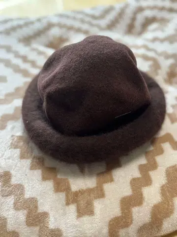 override 브라운 울 펠트 햇 크라운형
