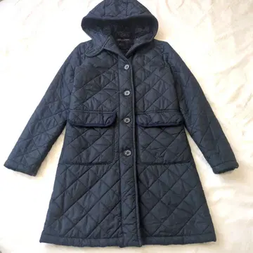 새상품급 매킨토시 그런지 퀼팅 보아 코트 38 네이비