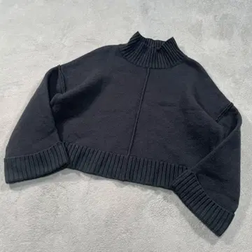 퍼블릭 도쿄 숏 헤임 리브 니트 그레이