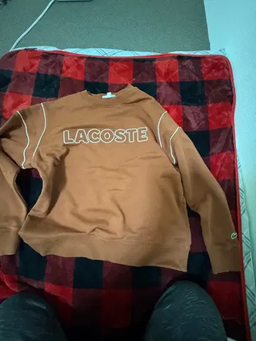 LACOSTE 브라운 크루넥 맨투맨