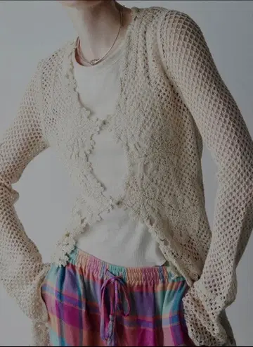 아메리빈티지 CROCHET LIKE FLOWER LONG TOP