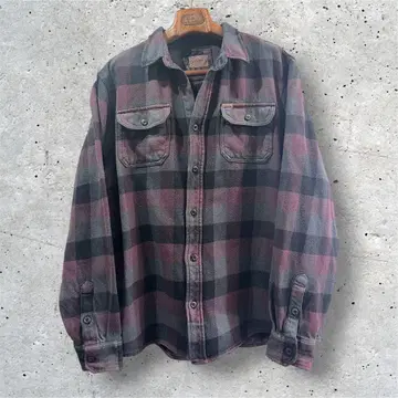 ORVIS 오비스 플란넬 셔츠 XL 체크 무늬 헤비 플란넬 셔츠