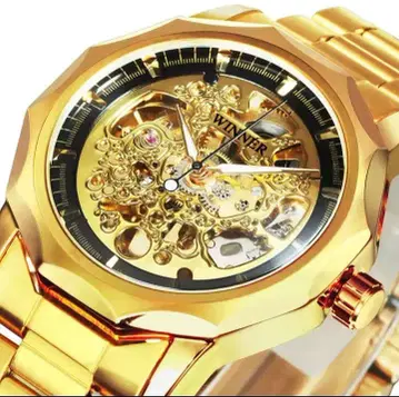 WINNER 자동 와인딩 시계 골드