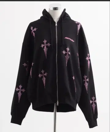 [ REFLEM ] 크로스 올 패턴 큐빅 ZIP 후드티/상하의 setup