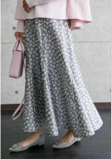 anplegant 머메이드 자카드 스커트 그레이 S