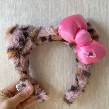 유니버셜 머리띠 레오파드 무늬 키티