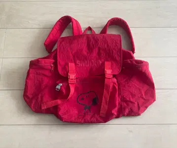 스누피 빨간색 백팩 나일론 빈티지