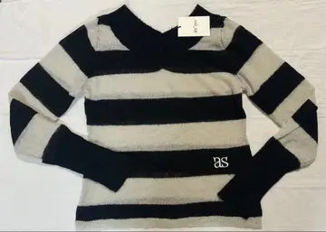 ason 포니 스트라이프 니트 상의 아즈온 ason 한국 화이트 블랙