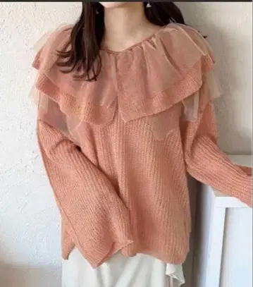 apres jour clair 프릴 디자인 니트