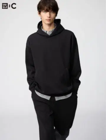 UNIQLO C 맨투맨 오버 사이즈 풀 후드티