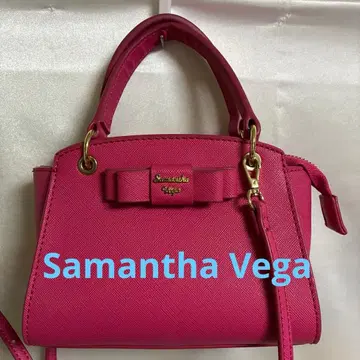 사만사 베가 2way 핑크 리본 핸드백 숄더 백