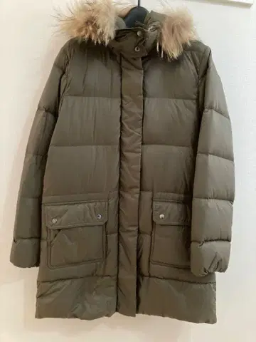 다운 코트 카키 여성용
