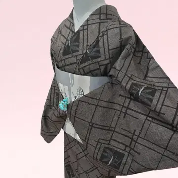 오시마 명주 차 진흙 기하학 패턴 대나무 문양 깔끔한 인상