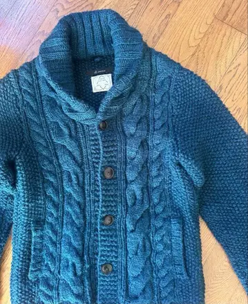 새상품급 케이블 짜임 카트만두 니트 카우친 젬블 고급 따뜻한