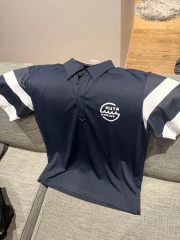 MUTA MARINE 네이비 피케 셔츠 사이즈 6