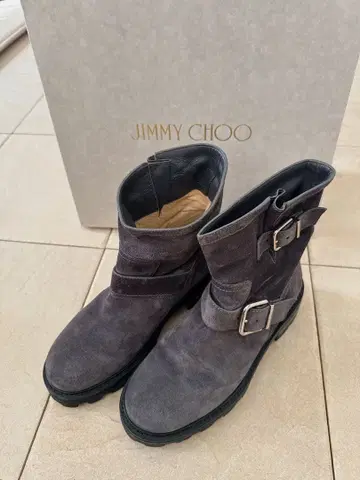 [ 새상품급 ] JIMMY CHOO 그레이 엔지니어 부츠 37