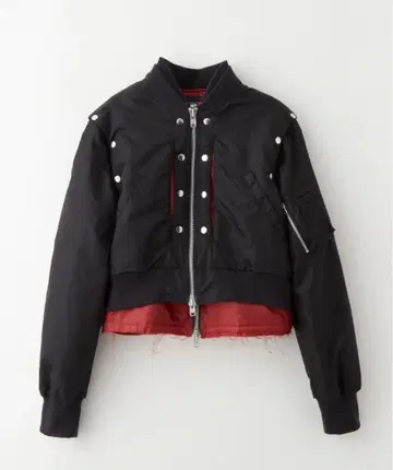 grancy 볼륨 레이어드 디자인 MA-1 블랙 L