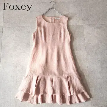 새상품급 10만 폭시 린넨 프릴 원피스 드레스 42 마리골드