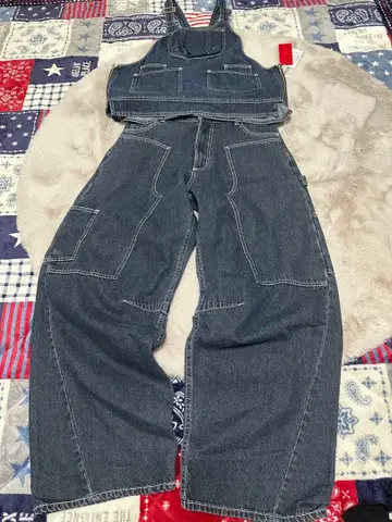 미사용 라도 아쉬 데님 팬츠 & 데님 베스트 세트