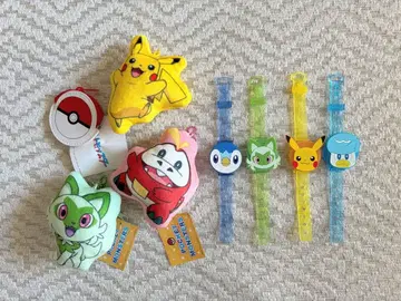 포켓몬 손목시계형 라이트 4개, 키링 4개 세트
