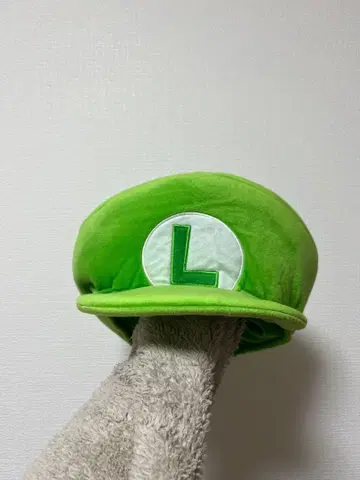 루이지 모자 그린 컬러 플리스 소재