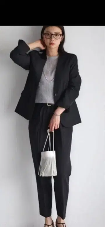 RIRIYANO 워셔블 2종 팬츠 수트 셋업