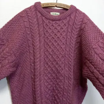 80s 아일랜드제 L.L.BEAN 피셔맨 스웨터 아란 니트