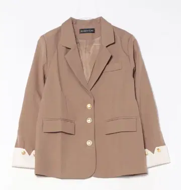 베이지 테일러드 자켓 골드 버튼