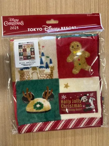 도쿄 디즈니 리조트 크리스마스 타월 2025 워시 타월 손수건