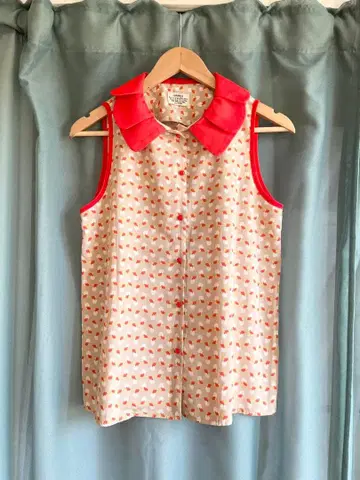 JAMES 슬리브리스 셔츠 후르츠 패턴