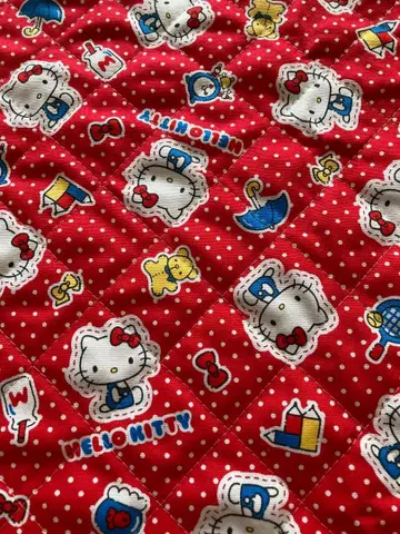 초레어! 희귀! 키티 퀼팅 원단 조각