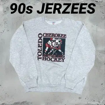 90s JERZEES 빈티지 하키 맨투맨 그레이 XL 사이즈