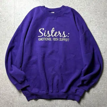 GILDAN 90s 맨투맨 메시지 아메카지 보라색 퍼플 XL