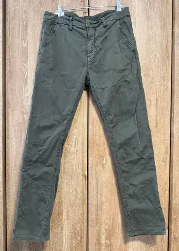 House Jeans slim adam W31 올리브 체인 스티치