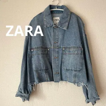 ZARA 라이트 블루 데님 자켓 크롭 기장 M