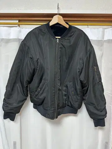 niko and - 퍼 리버서블 MA-1 자켓 블루종 블랙