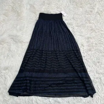 새상품 AND COUTURE 앙데팡당 라메 레이스 롱 스커트