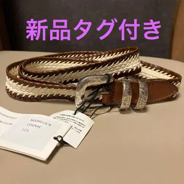 TIBERIO FERRETTI 천연 가죽 메쉬 벨트