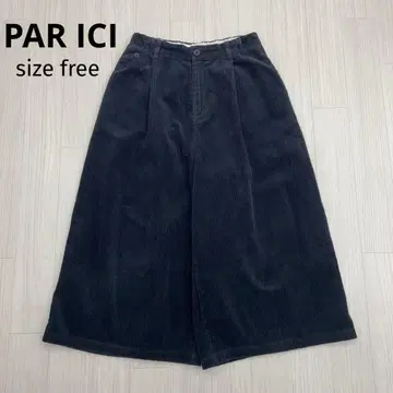 PAR ICI 팰리시 턱 코듀로이 가우초 팬츠 free