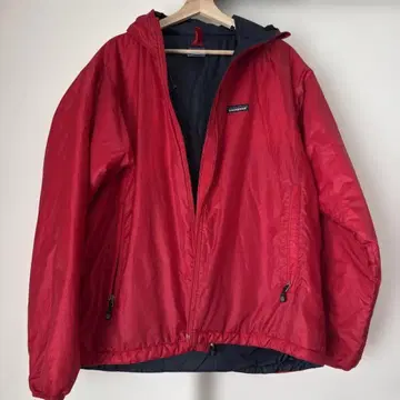 Patagonia 나일론 자켓 빨간색 후드 부착 (남성용)