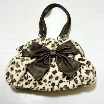 y2k 그런지 페어리 그런지 퍼 핸드백 레오파드 무늬 레오파드