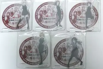 걸즈 밴드 클라이 마루후쿠 커피 콜라보 아크릴 스탠드 코스터 5개 세트