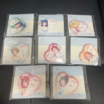 러브 라이브 하트형 캔뱃지 8종 모리 판타지 한정판