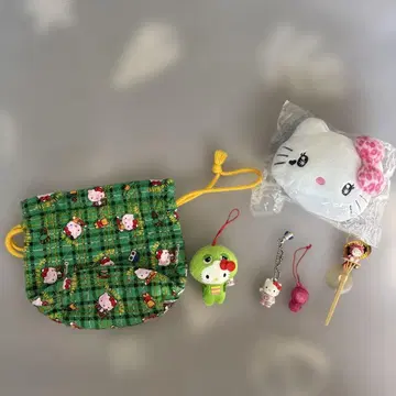 헬로키티 복조리 스트랩 세트 레트로