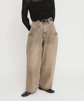 KBF BIG 포켓 디자인 데님 브라운