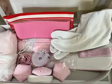 기모노 착용법 잡화 일식과 화이트 내의 세트